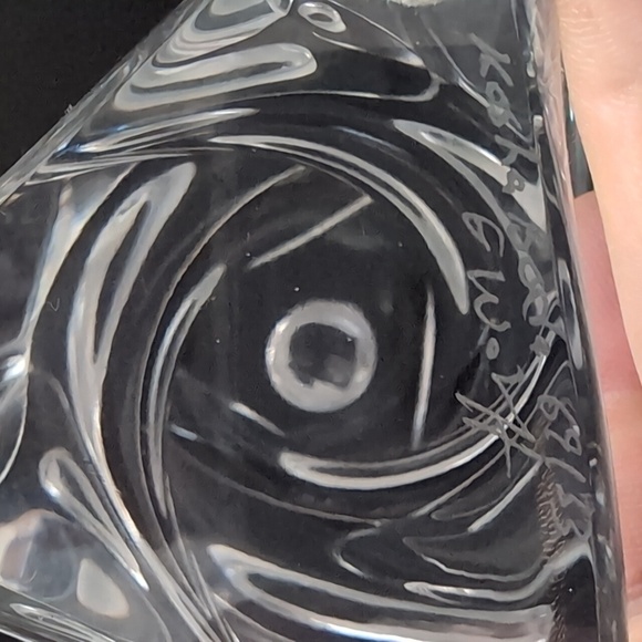 VTG Kosta Boda Tall Crystal Candle Holder, Signed. - Picture 7 of 10